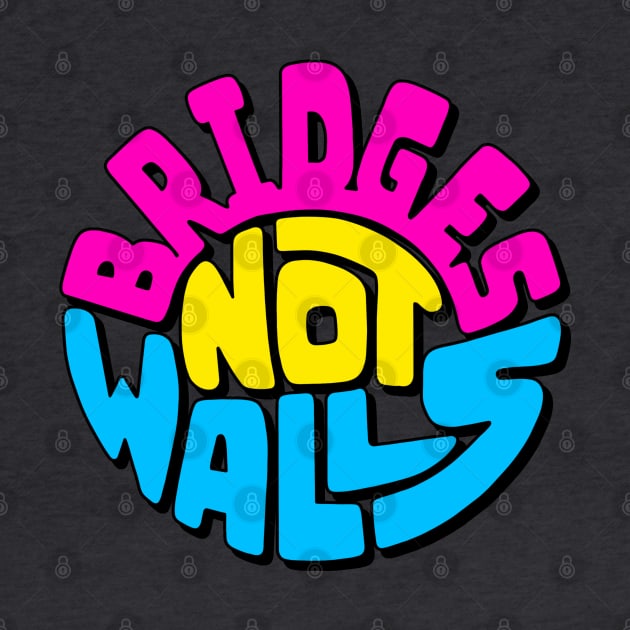 Bridges Not Walls Word Art by Slightly Unhinged